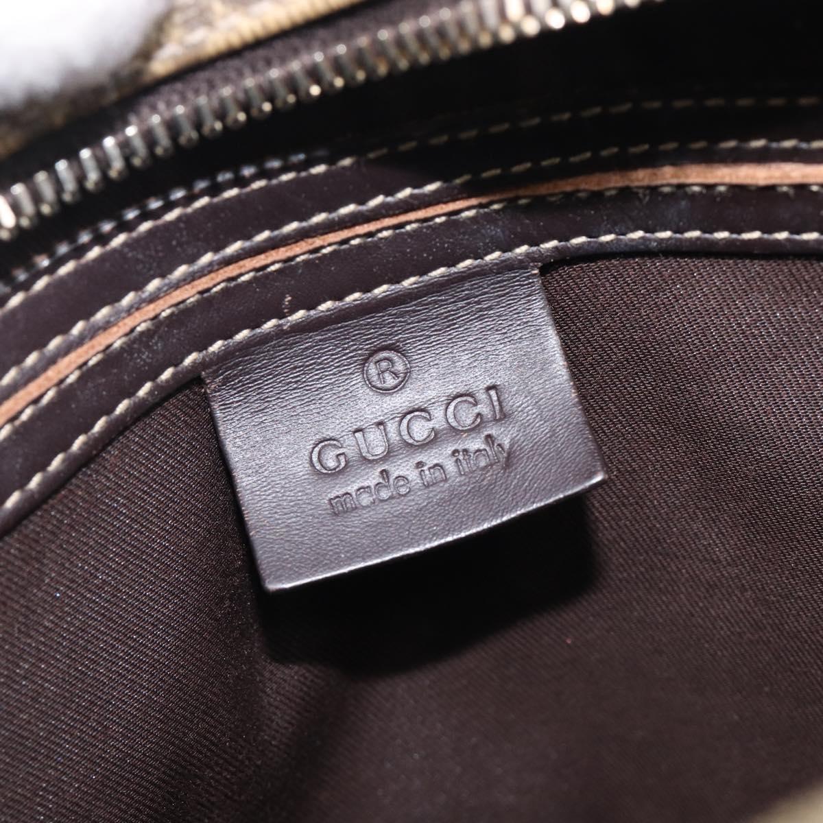 GUCCI GG Supreme Shoulder Bag PVC Beige Gold 233268 Auth 208664