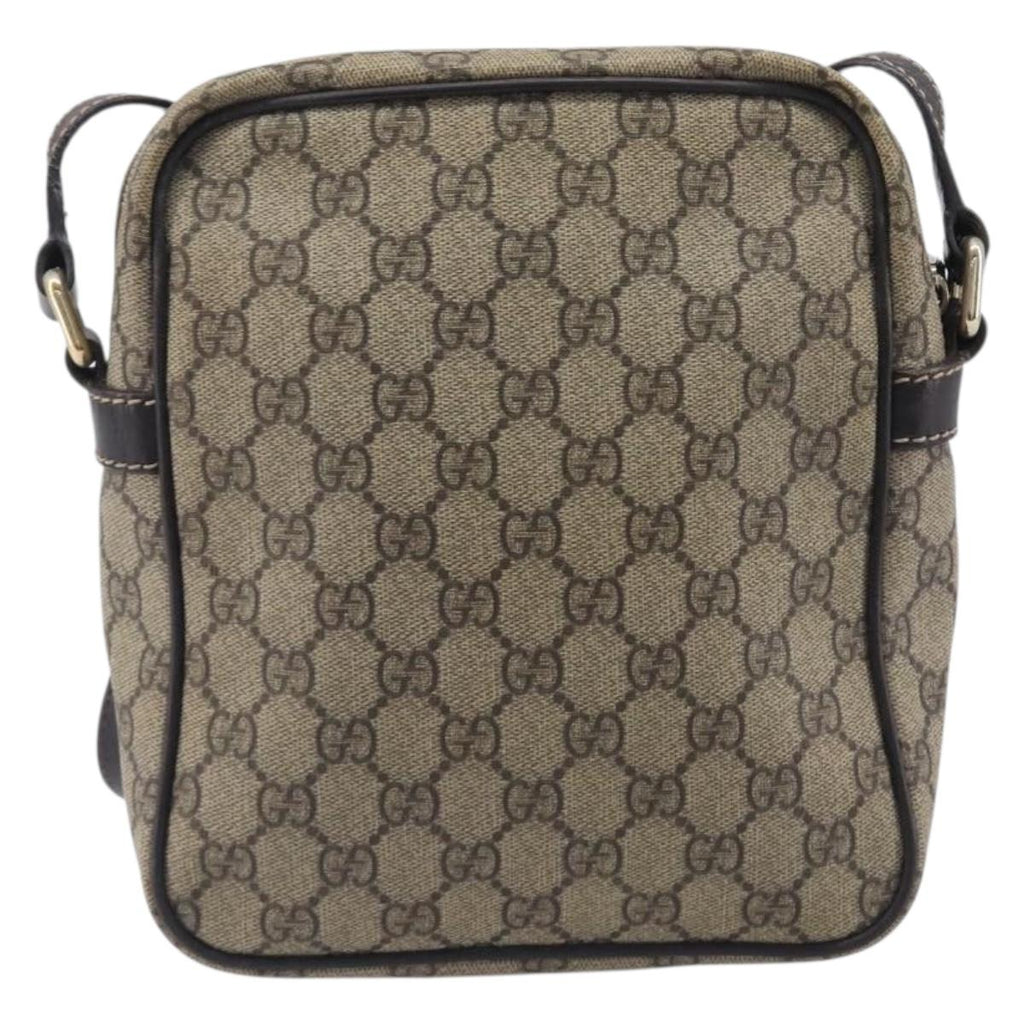 GUCCI GG Supreme Shoulder Bag PVC Beige Gold 233268 Auth 208664