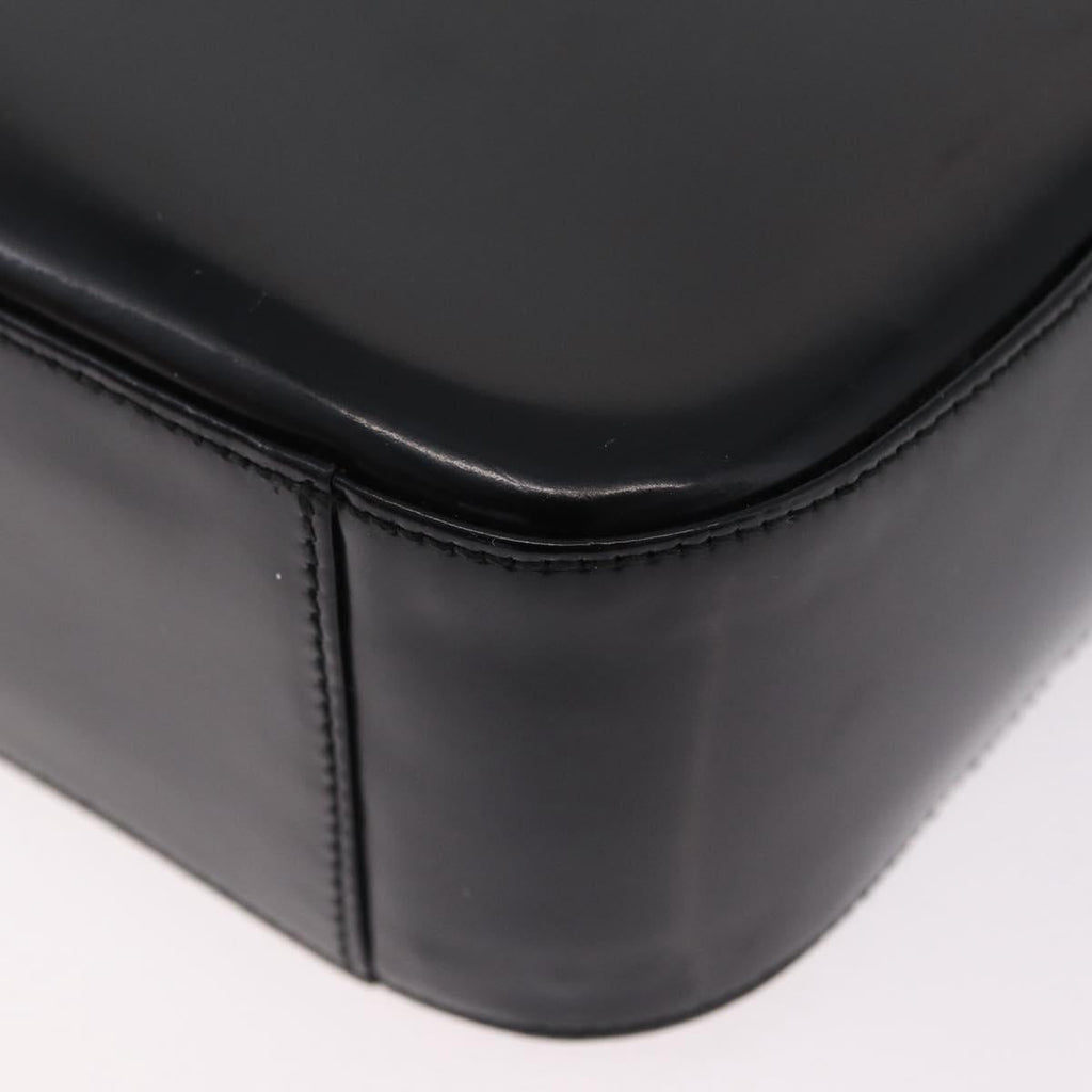 GUCCI Shoulder Bag patent Black 000 1186 0506 Auth 208668