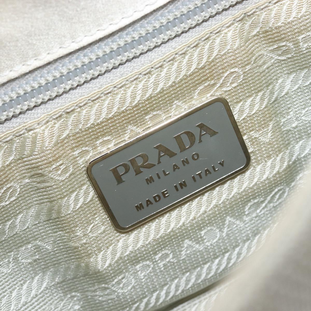 PRADA PRADA Sports Shoulder Bag Nylon Gray Silver Auth 208699A