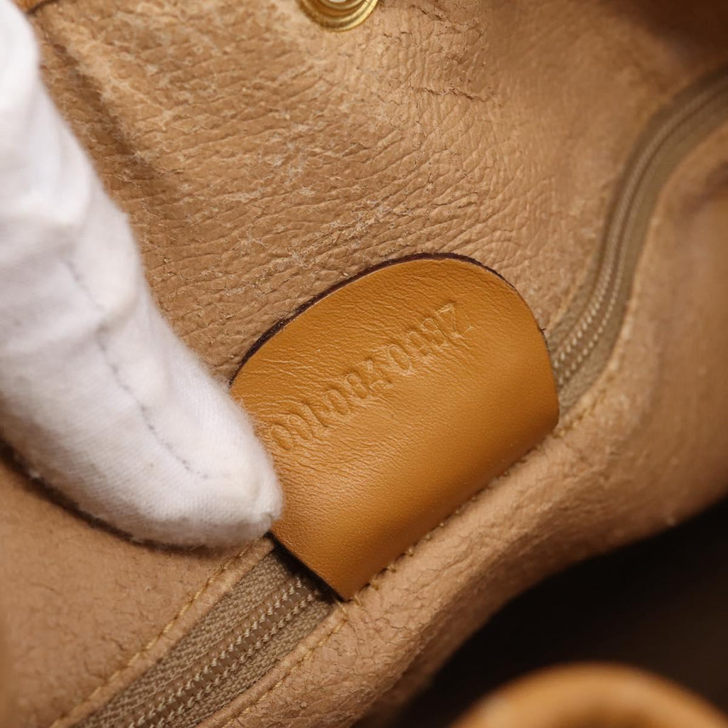 GUCCI Micro GG Supreme Shoulder Bag PVC White Gold Auth 208815