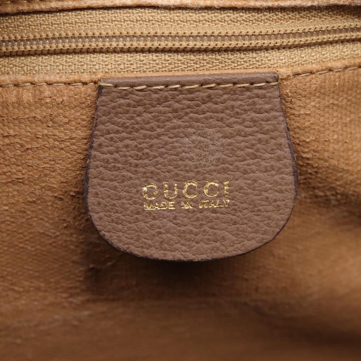 GUCCI GG Supreme Hand Bag PVC Beige Gold Tone 002 23 6842 Auth 208874