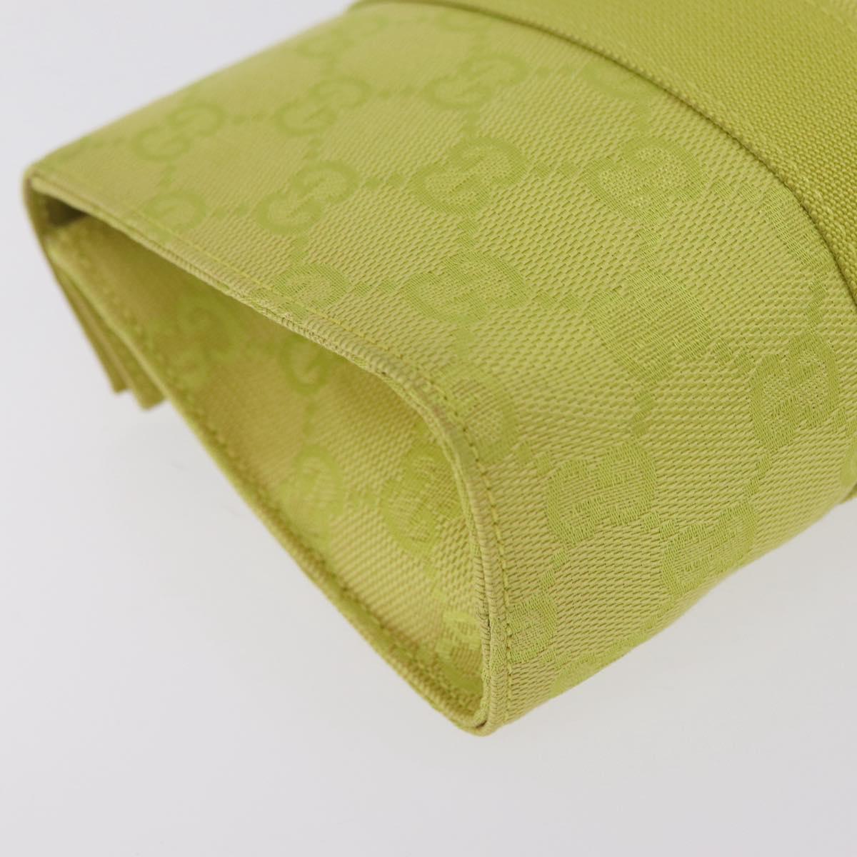 GUCCI GG Canvas Pouch Green 039 0991 Auth 209005A