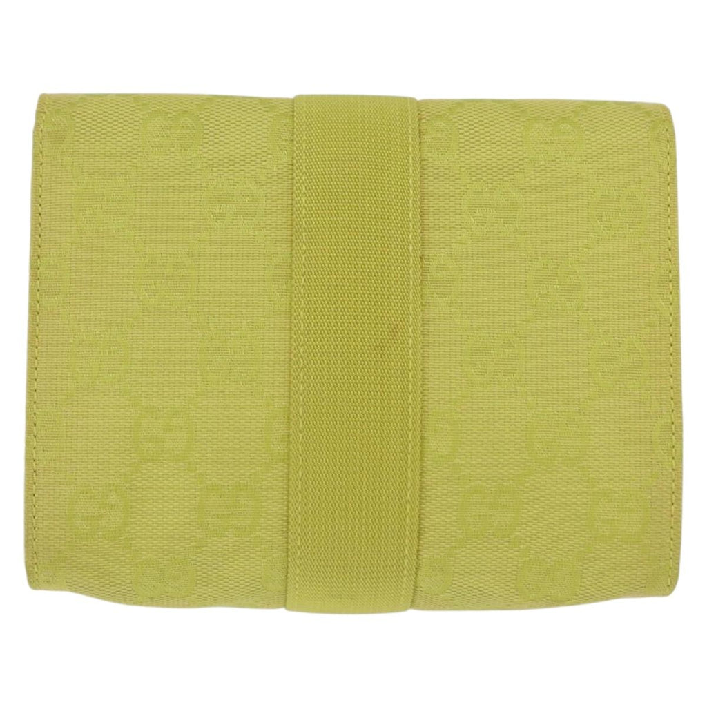 GUCCI GG Canvas Pouch Green 039 0991 Auth 209005A