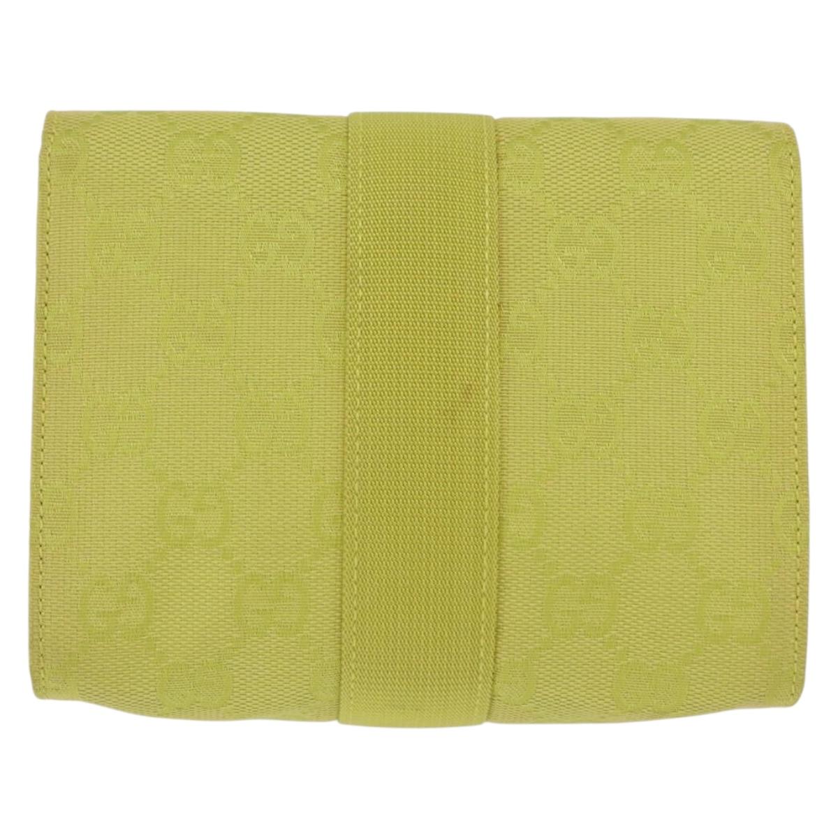 GUCCI GG Canvas Pouch Green 039 0991 Auth 209005A