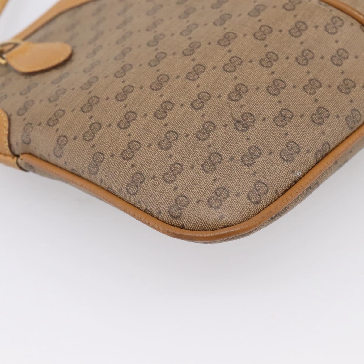 GUCCI Micro GG Web Sherry Line Shoulder Bag PVC Brown 904 02 047 Auth 209155