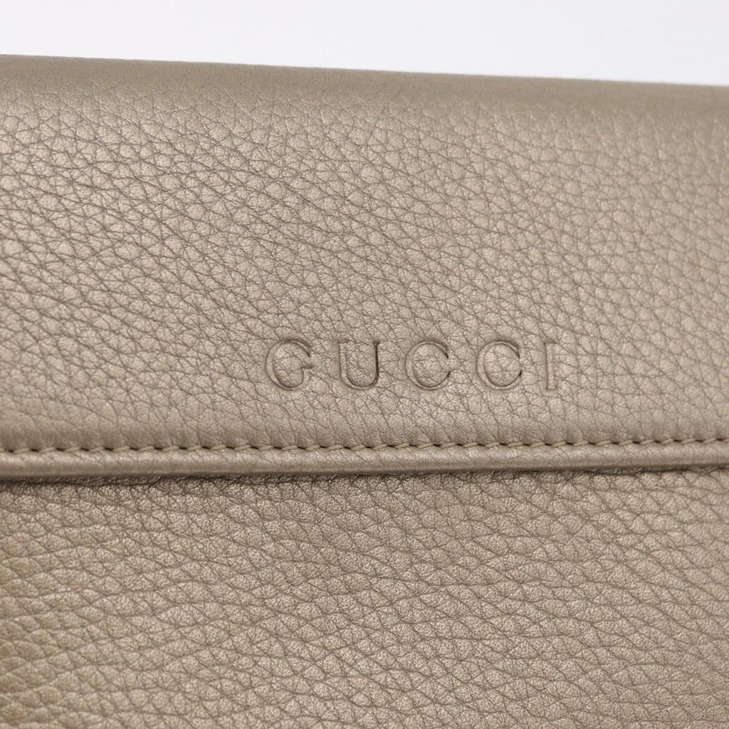 GUCCI Long Wallet Leather Gold 347112 Auth 209572A