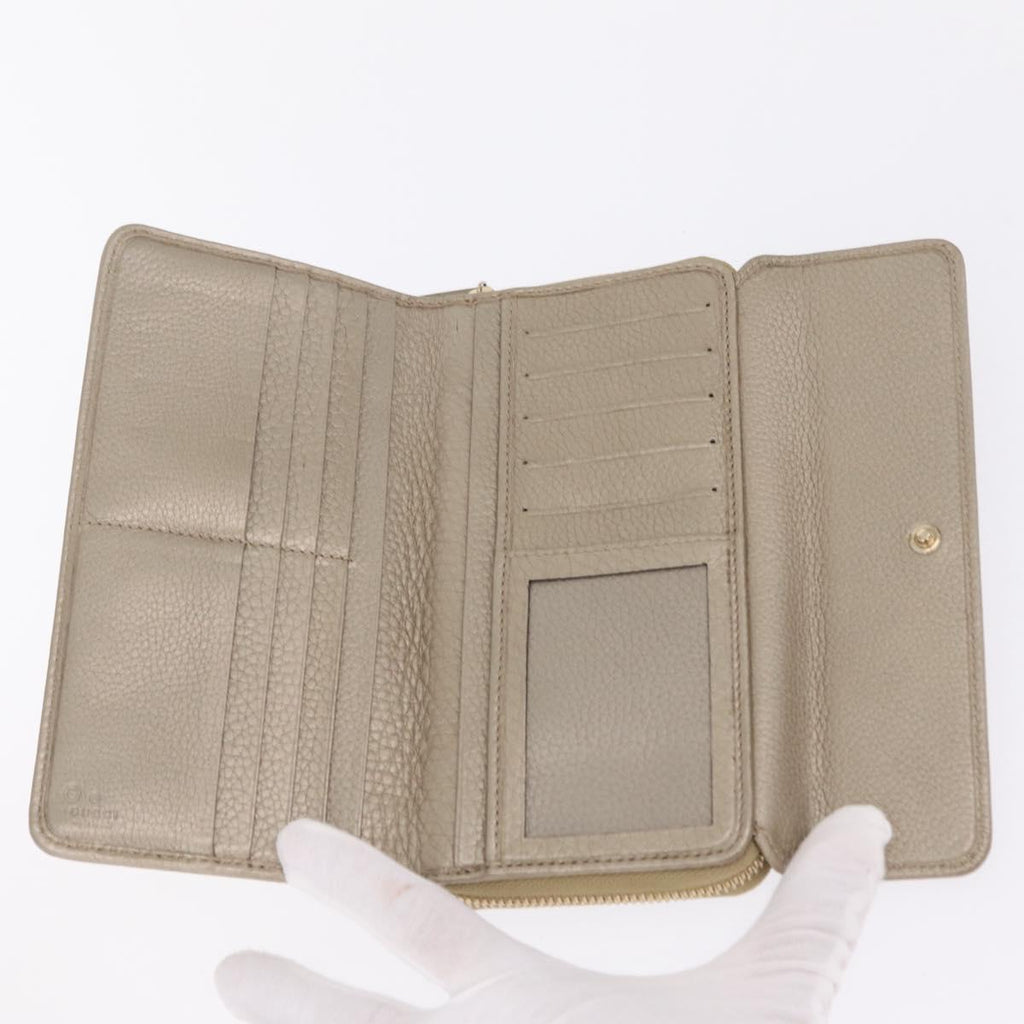 GUCCI Long Wallet Leather Gold 347112 Auth 209572A