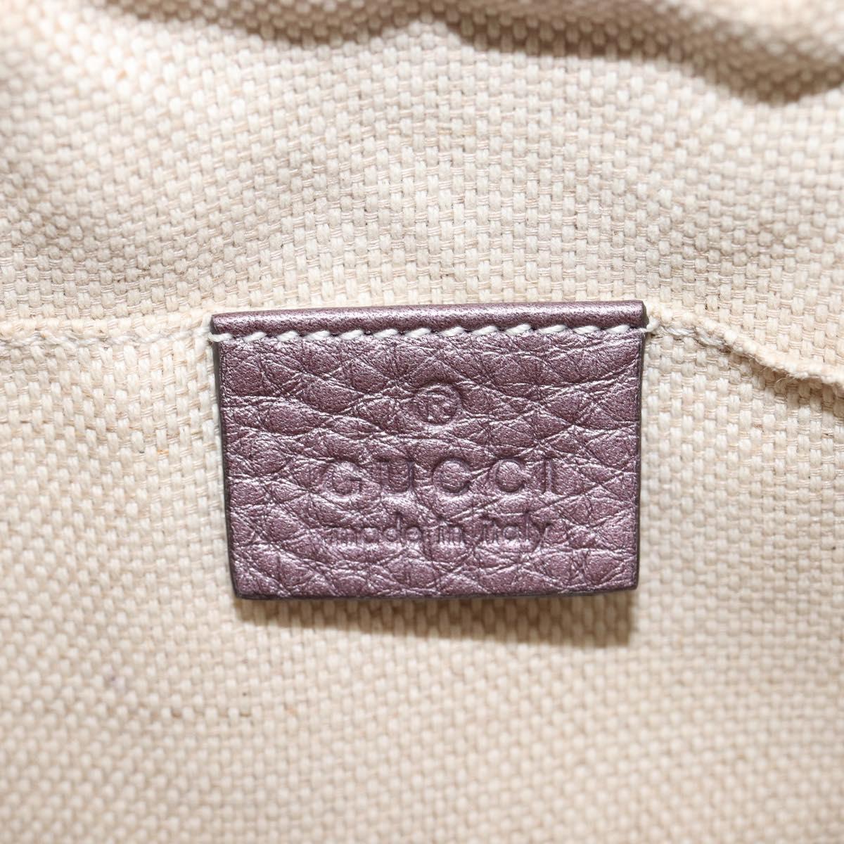 GUCCI Soho Shoulder Bag Leather Pink Gold Tone 308364 Auth 209608A