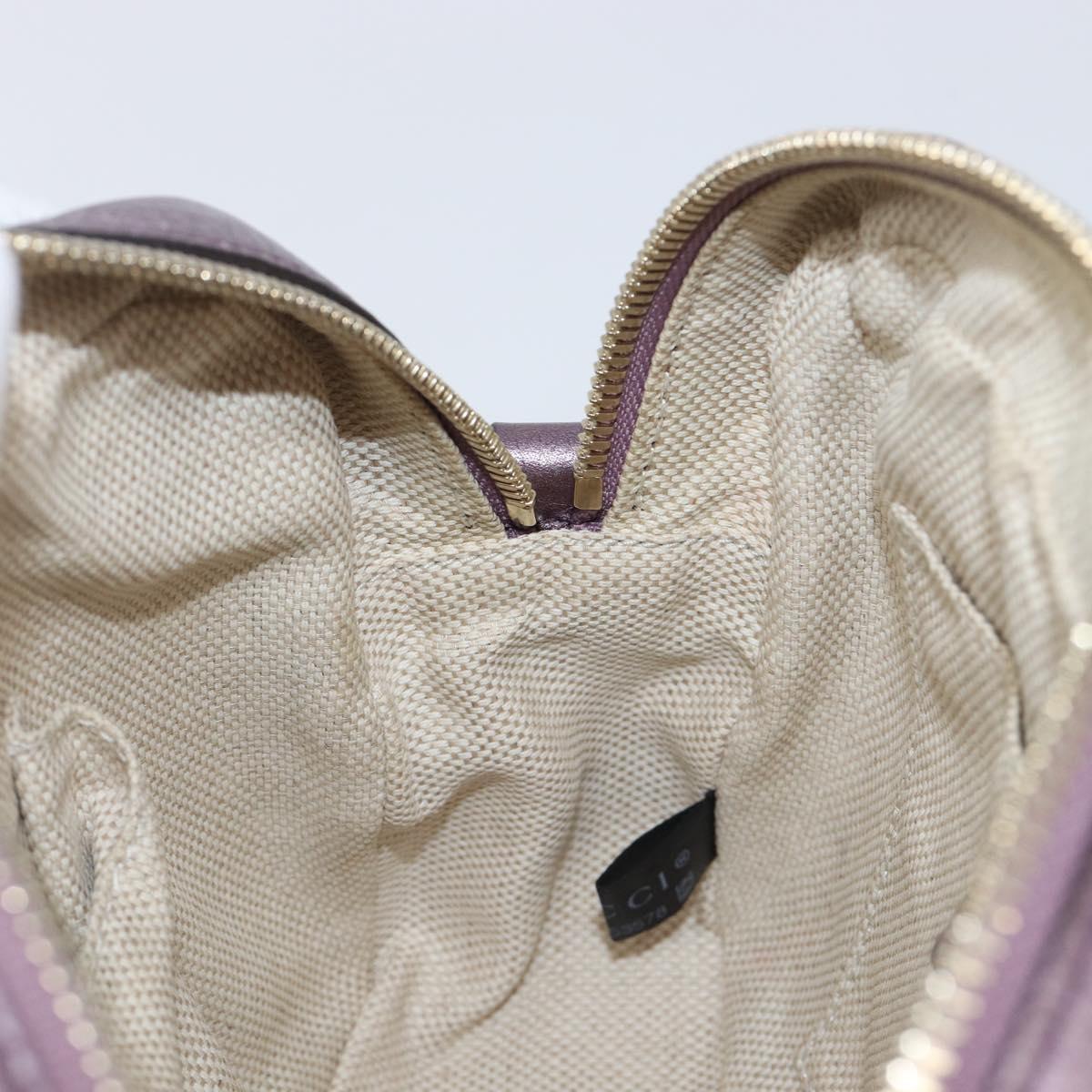 GUCCI Soho Shoulder Bag Leather Pink Gold Tone 308364 Auth 209608A