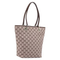 GUCCI GG Canvas Tote Bag Pink Gold Tone 002 1099 Auth 209694
