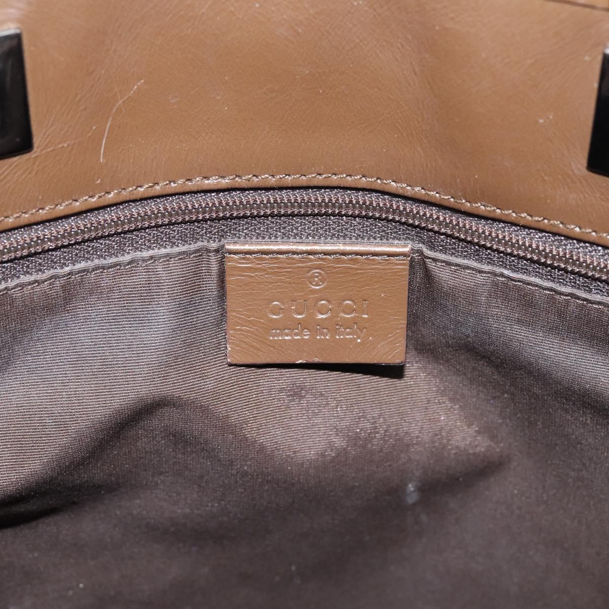 GUCCI GG Canvas Sherry Line Tote Bag Beige Silver 31244 Auth 209841A