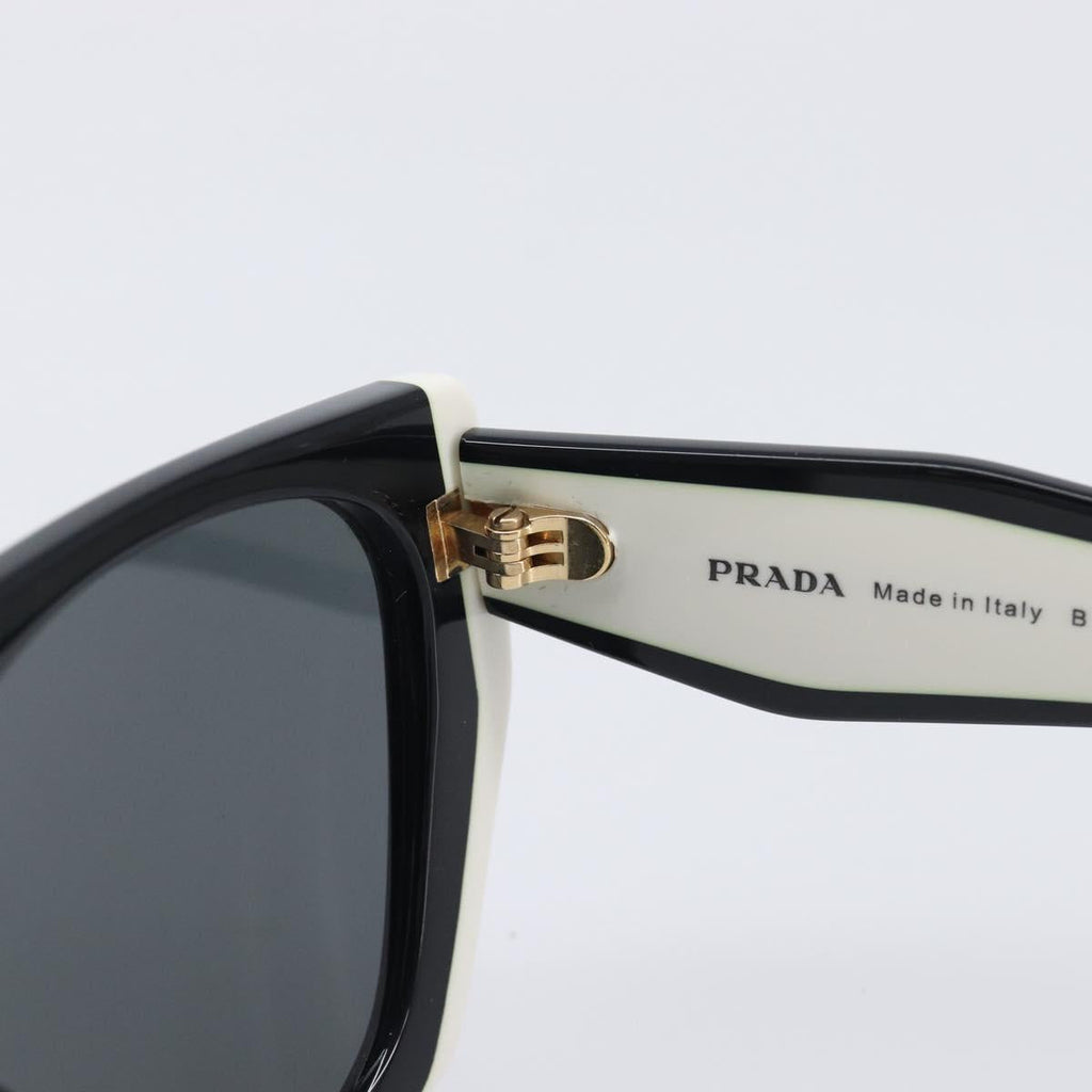 PRADA Sunglasses Plastic Black Gold Auth 209848