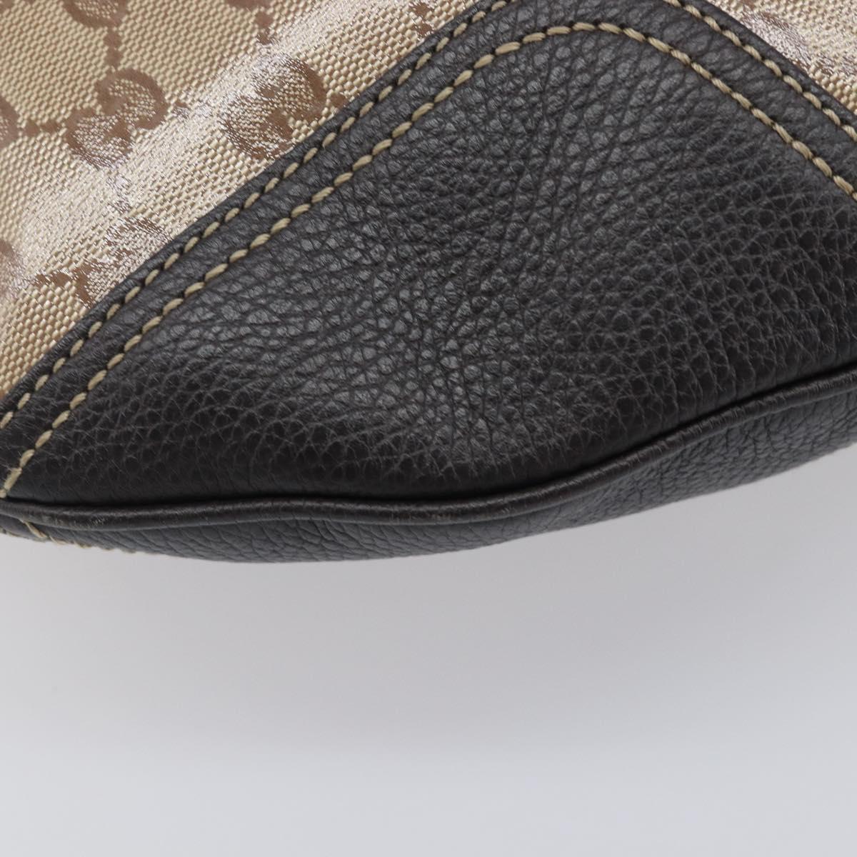 GUCCI GG Crystal Web Sherry Line Bag Coated Canvas Beige 293596 Auth 209851V