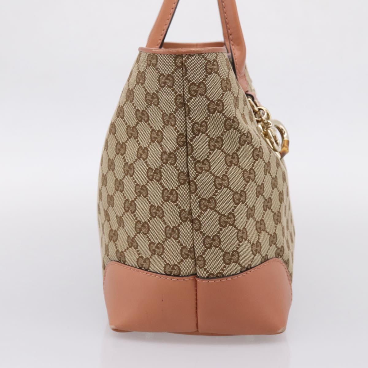 GUCCI GG Canvas Tote Bag Beige Gold 269956 Auth 209910