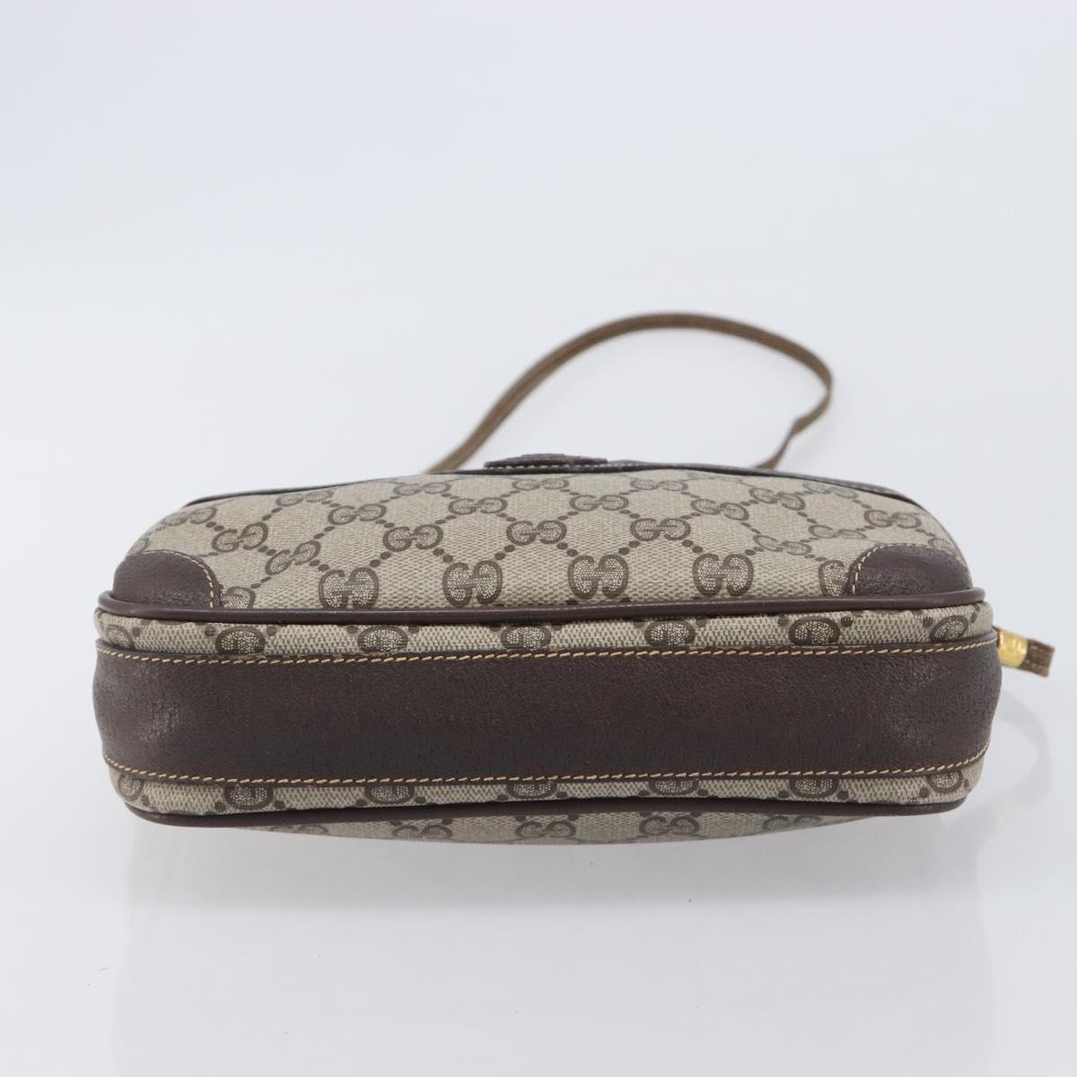 GUCCI GG Supreme Shoulder Bag PVC Beige Gold 007 904 0423 Auth 209939