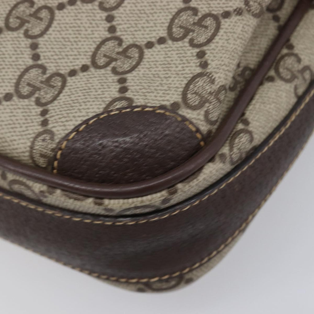 GUCCI GG Supreme Shoulder Bag PVC Beige Gold 007 904 0423 Auth 209939