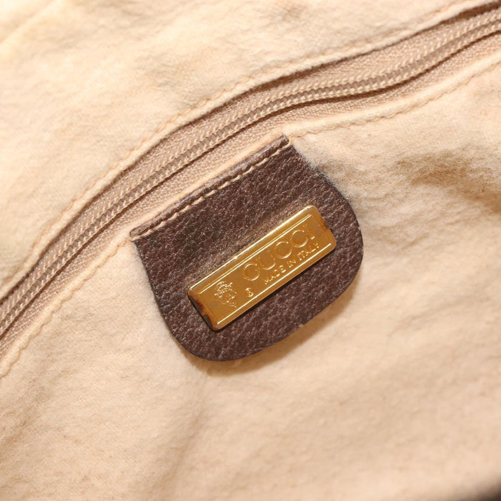 GUCCI GG Supreme Shoulder Bag PVC Beige Gold 007 904 0423 Auth 209939