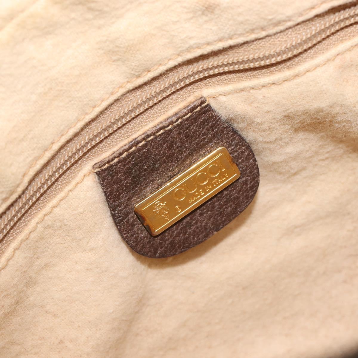 GUCCI GG Supreme Shoulder Bag PVC Beige Gold 007 904 0423 Auth 209939