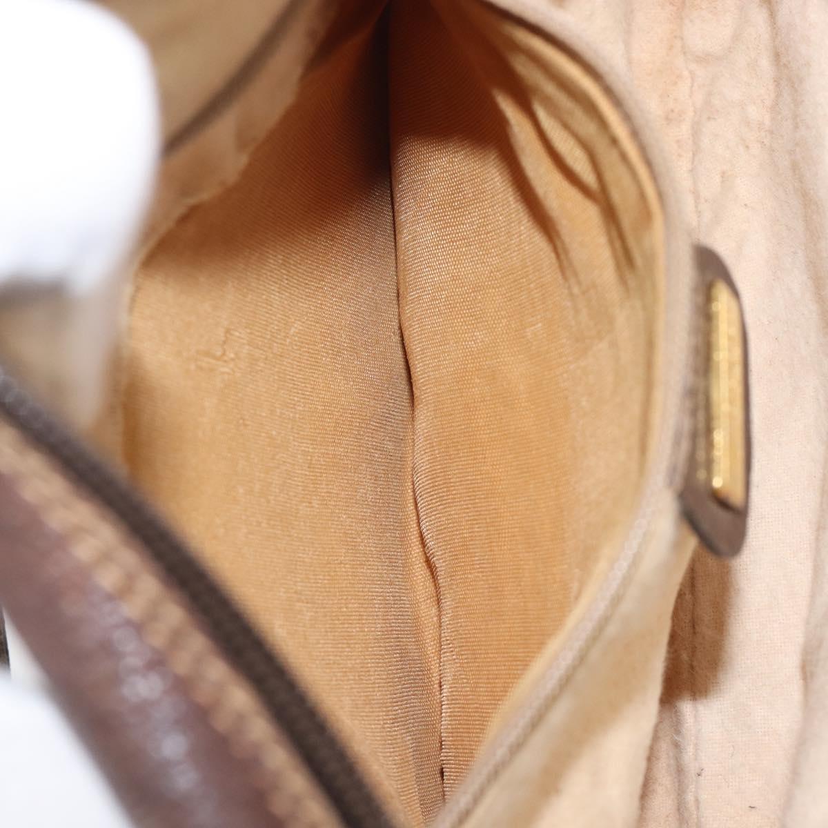 GUCCI GG Supreme Shoulder Bag PVC Beige Gold 007 904 0423 Auth 209939