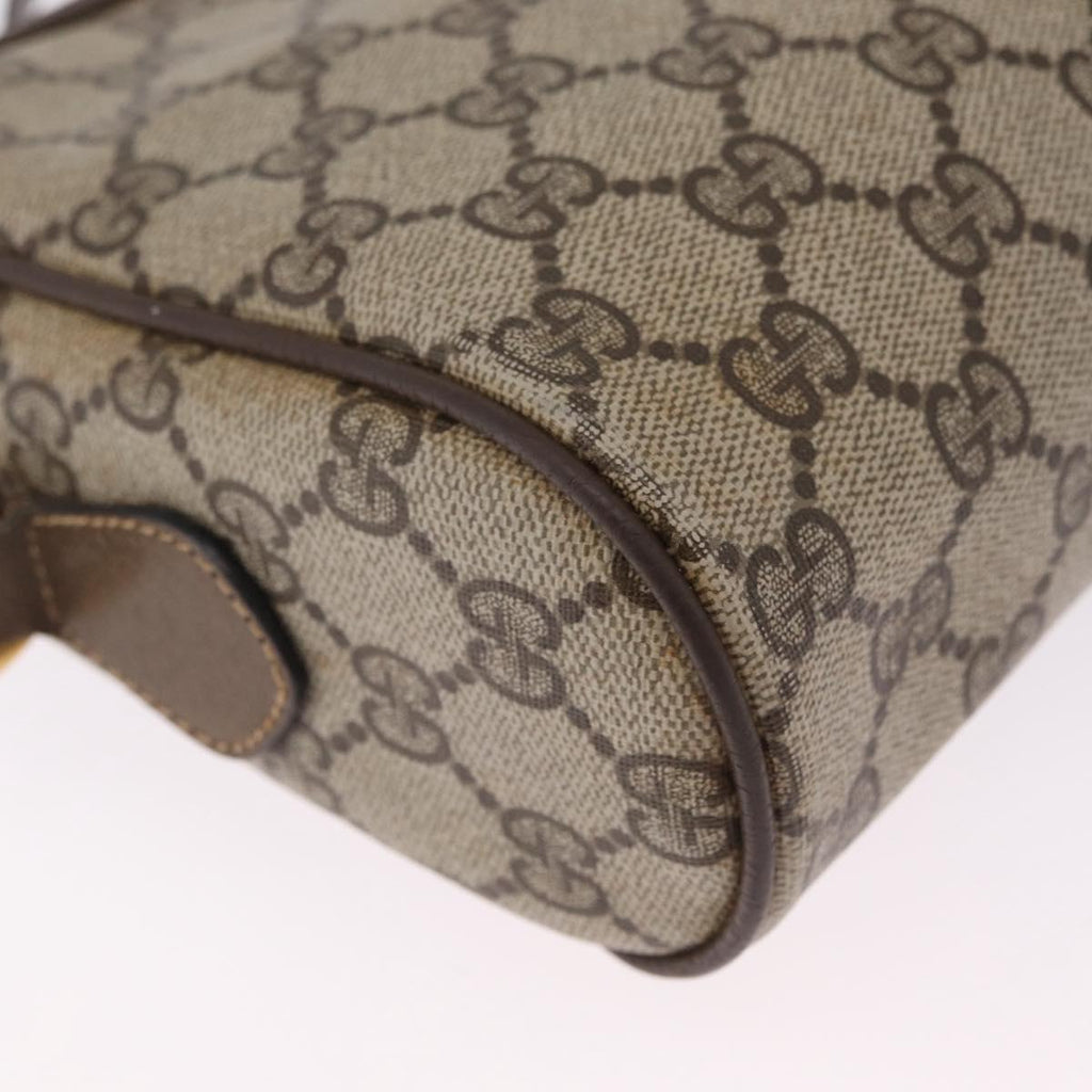 GUCCI GG Supreme Web Sherry Line Bag PVC Beige Gold 904 02 004 Auth 210601