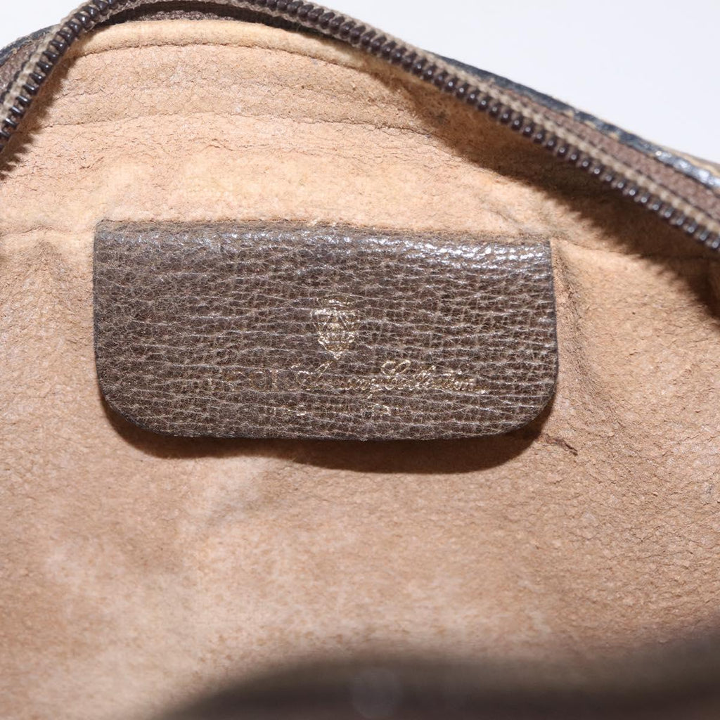 GUCCI GG Supreme Web Sherry Line Bag PVC Beige Gold 904 02 004 Auth 210601