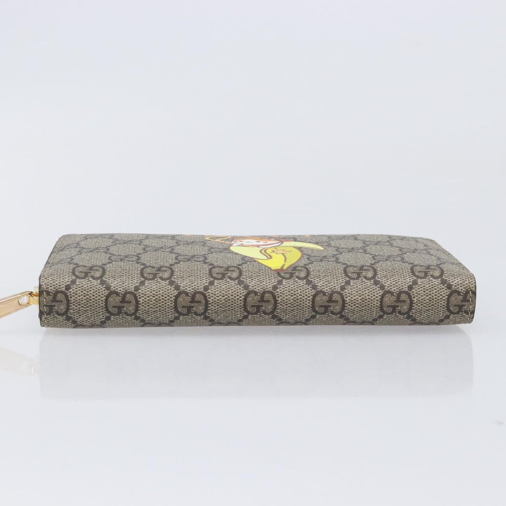 GUCCI GG Supreme BNF Collaboration Wallet PVC Beige Gold 701060 Auth 210620M