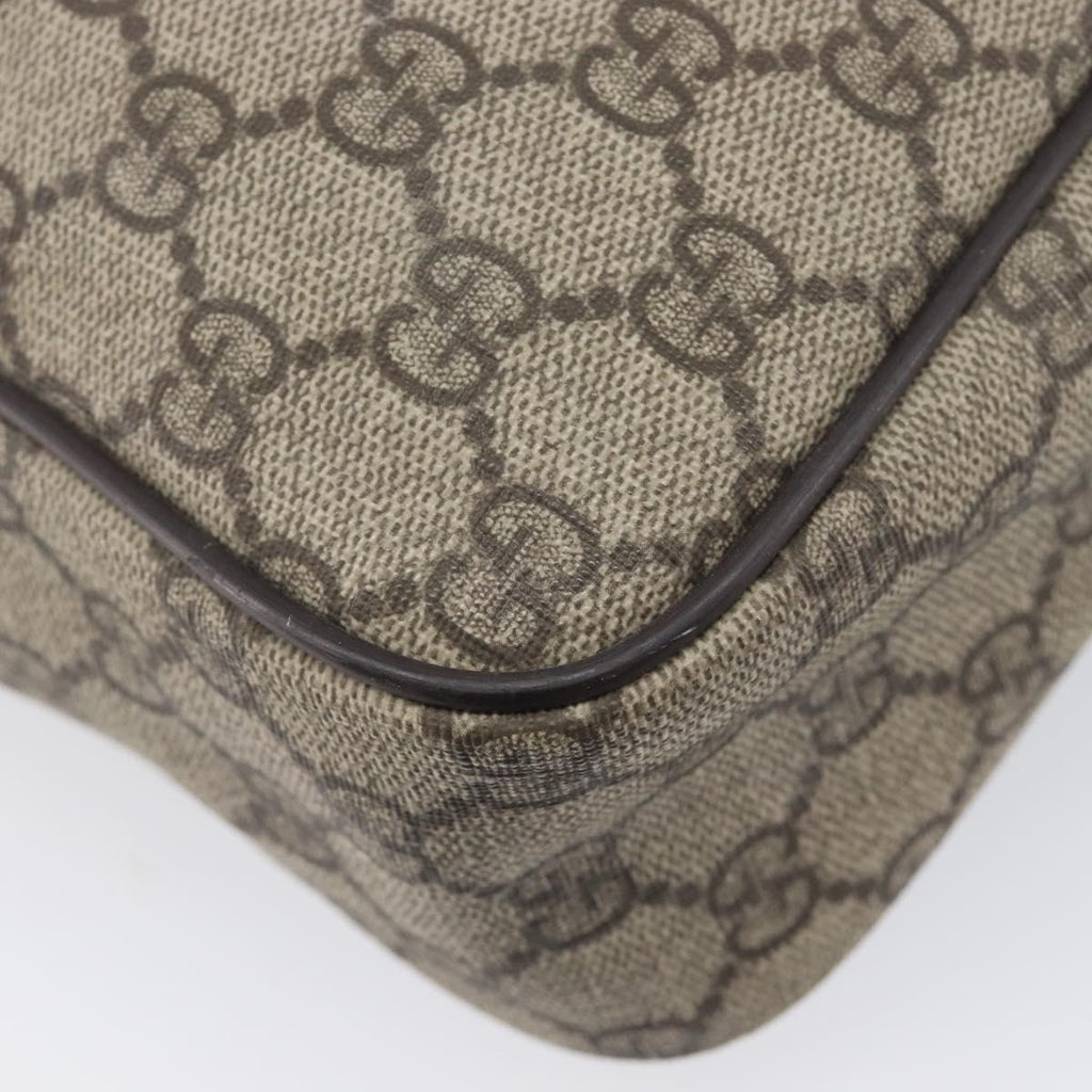 GUCCI GG Supreme Shoulder Bag PVC Beige Gold 201448 Auth 210644A