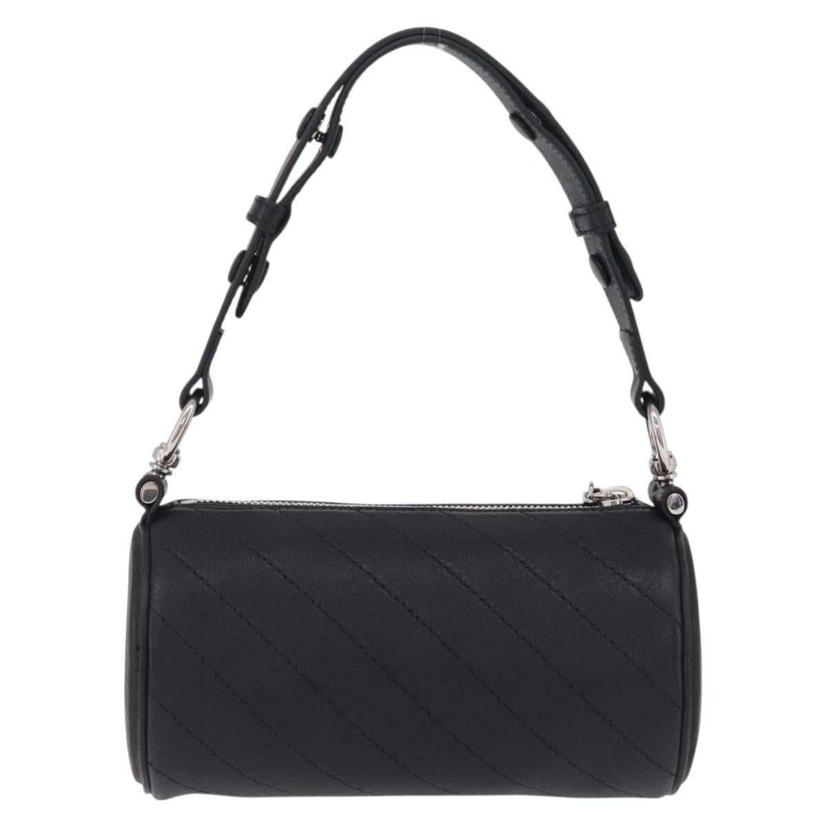 GUCCI Blondy Shoulder Bag Leather Black Silver 700170 Auth 210996V