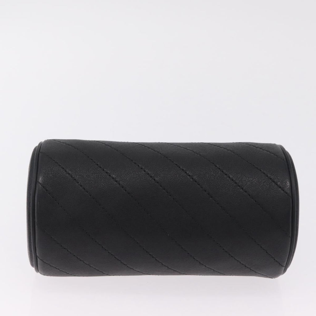 GUCCI Blondy Shoulder Bag Leather Black Silver 700170 Auth 210996V