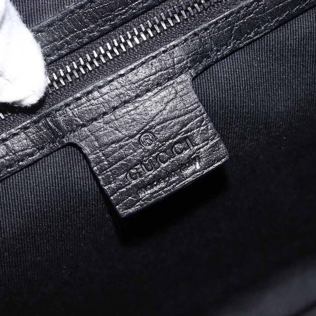 GUCCI GG Canvas Hand Bag Black 106494 Auth 211923V