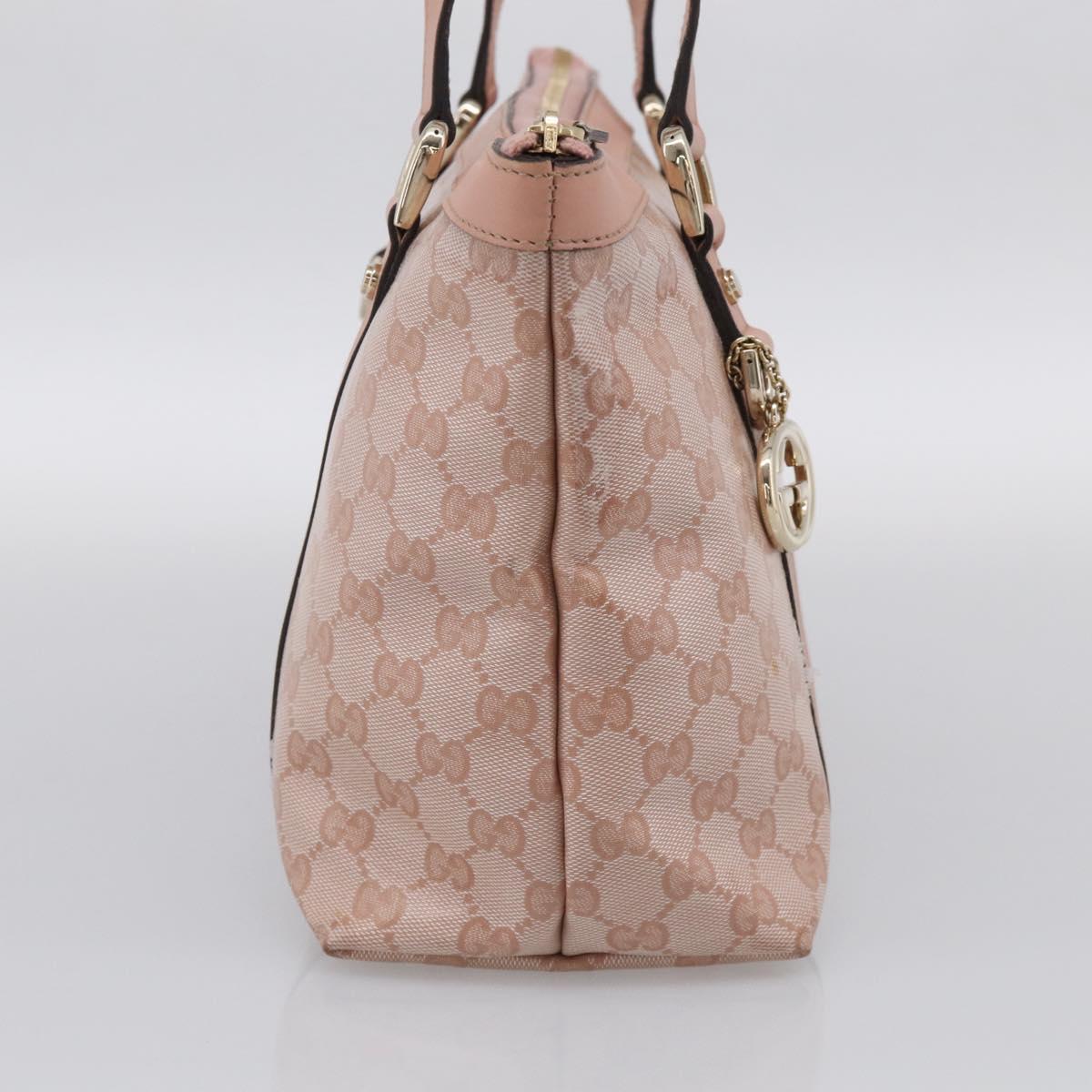 GUCCI GG Crystal Tote Bag Coated Canvas Pink Gold 141470 Auth 213177V