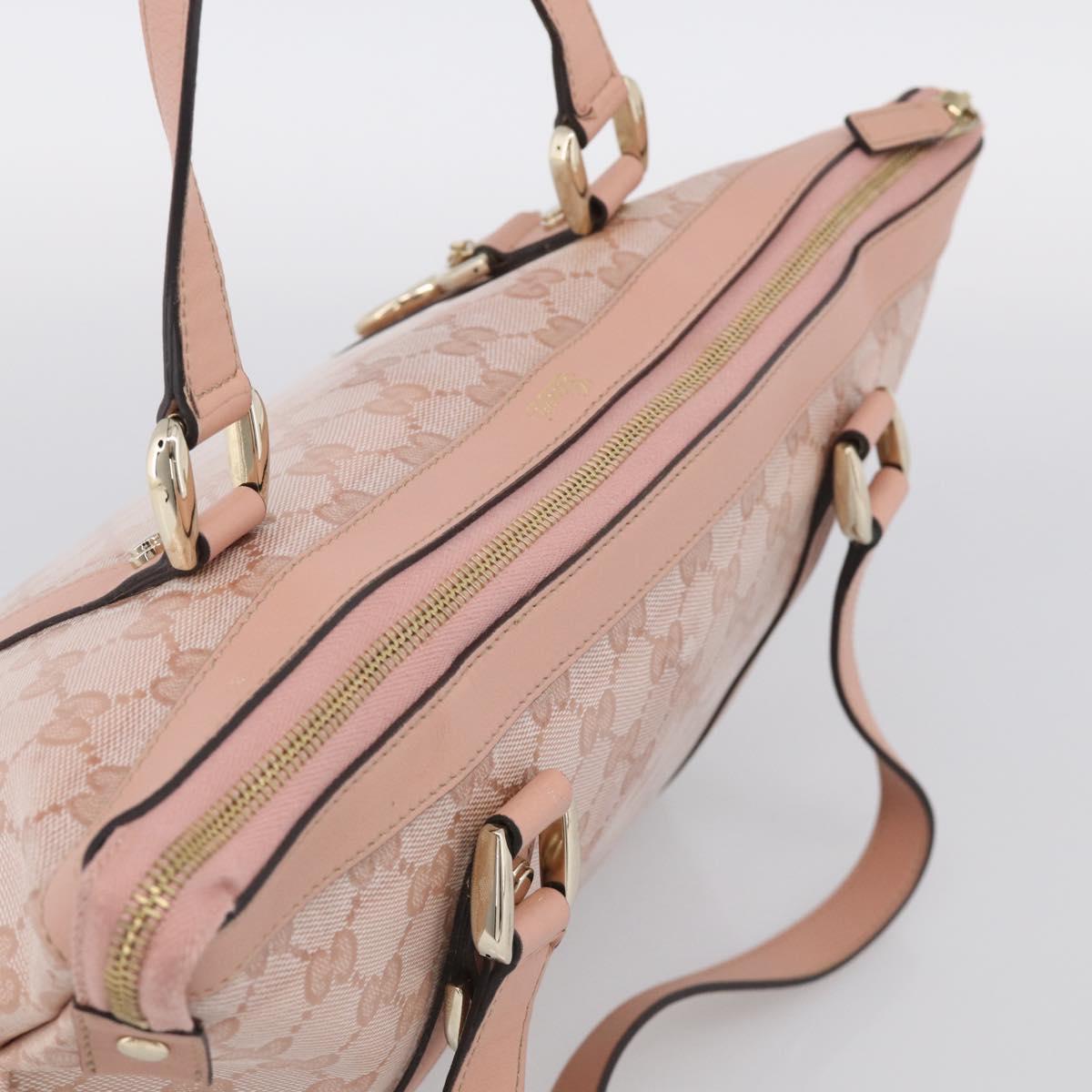 GUCCI GG Crystal Tote Bag Coated Canvas Pink Gold 141470 Auth 213177V