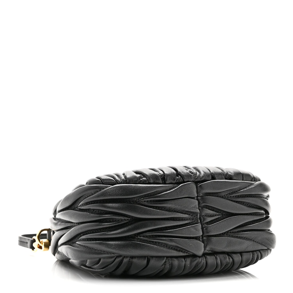 Nappa Matelasse Mini Wander Hobo Black