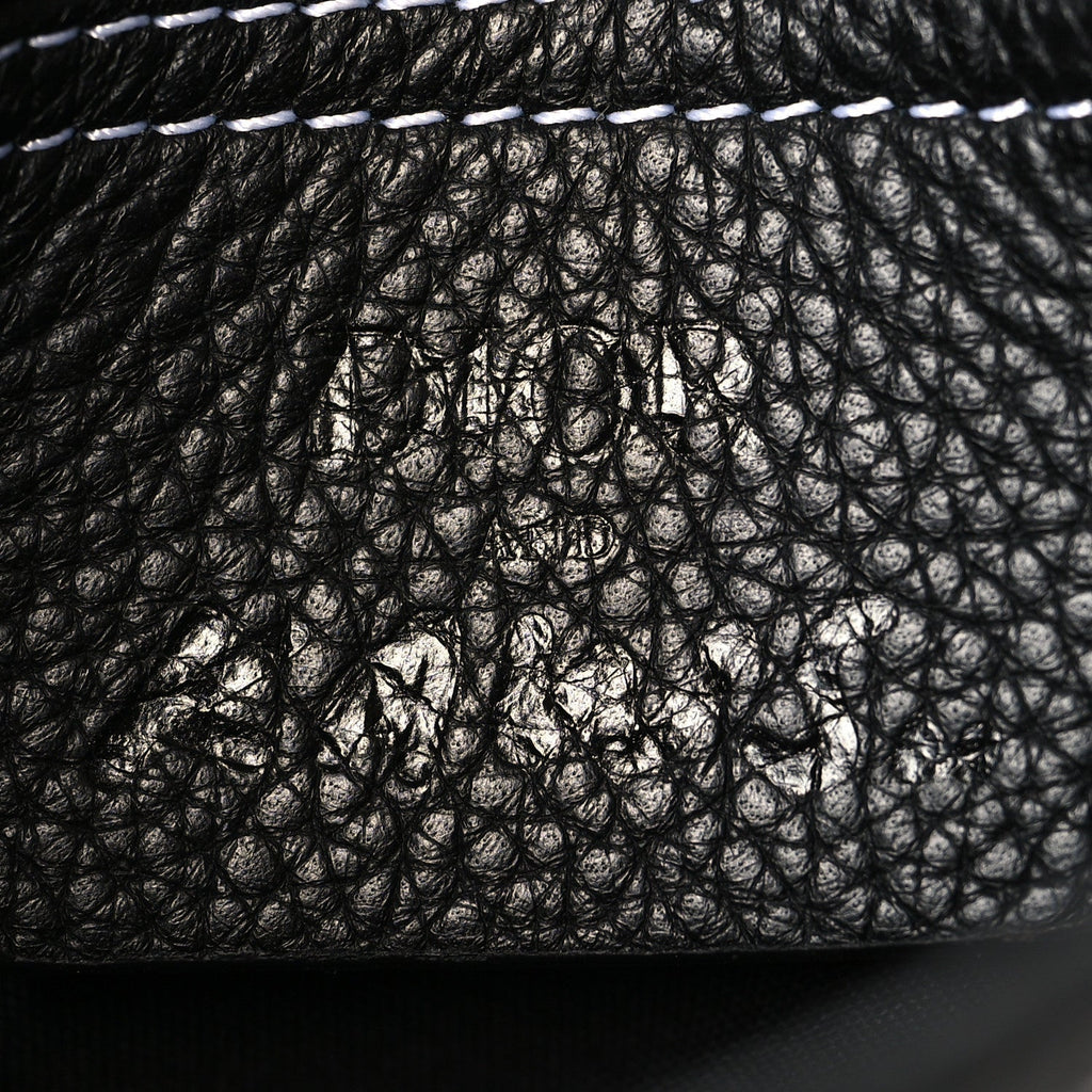 X KAWS Grained Calfskin Bee Saddle Pouch Black