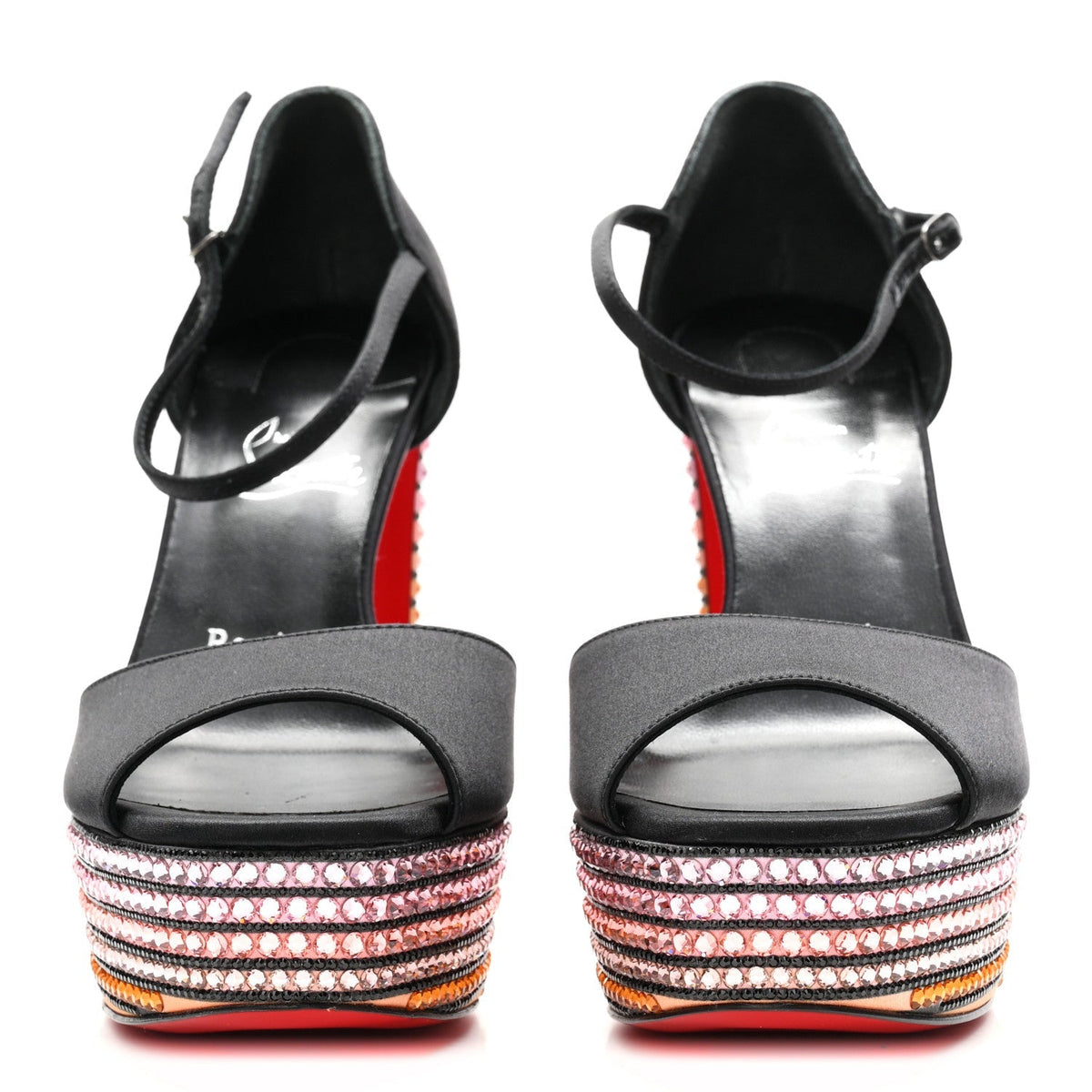 Satin Strass Sandaloo Aftersun 130 Sandals 38 Black Multicolor