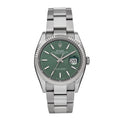 Stainless Steel 18K White Gold 36mm Oyster Perpetual Datejust Watch Mint Green 126234