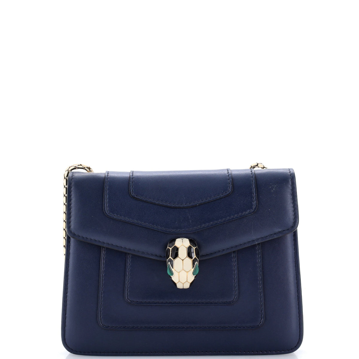 Serpenti Forever Square Shoulder Bag Leather Small