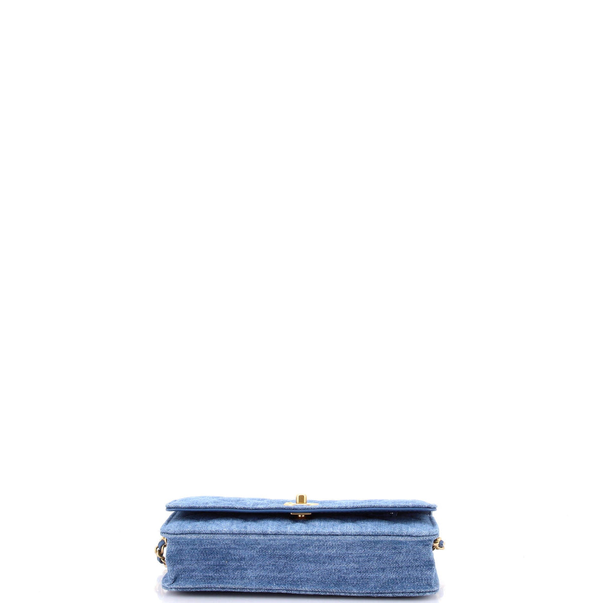 Pearl Crush Wallet on Chain Quilted Denim