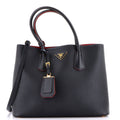 Cuir Double Tote Saffiano Leather Large