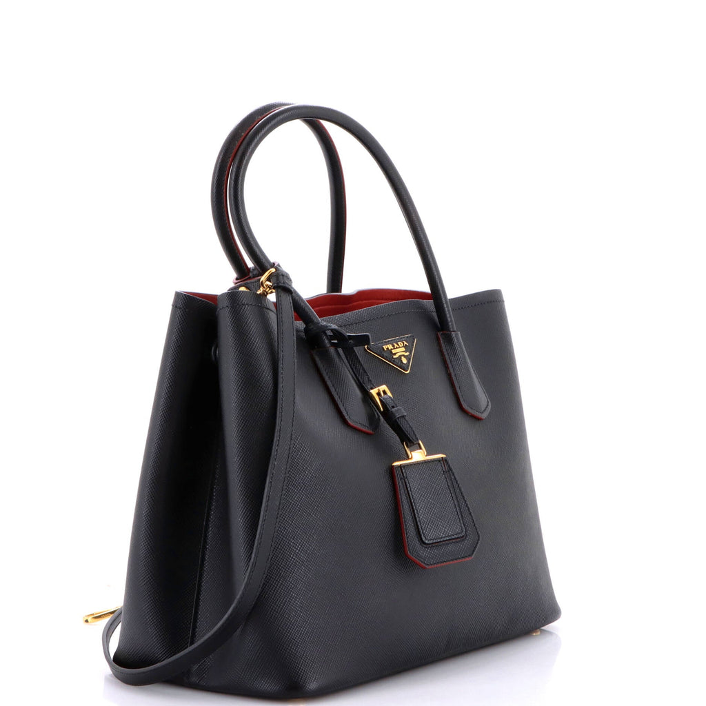 Cuir Double Tote Saffiano Leather Large