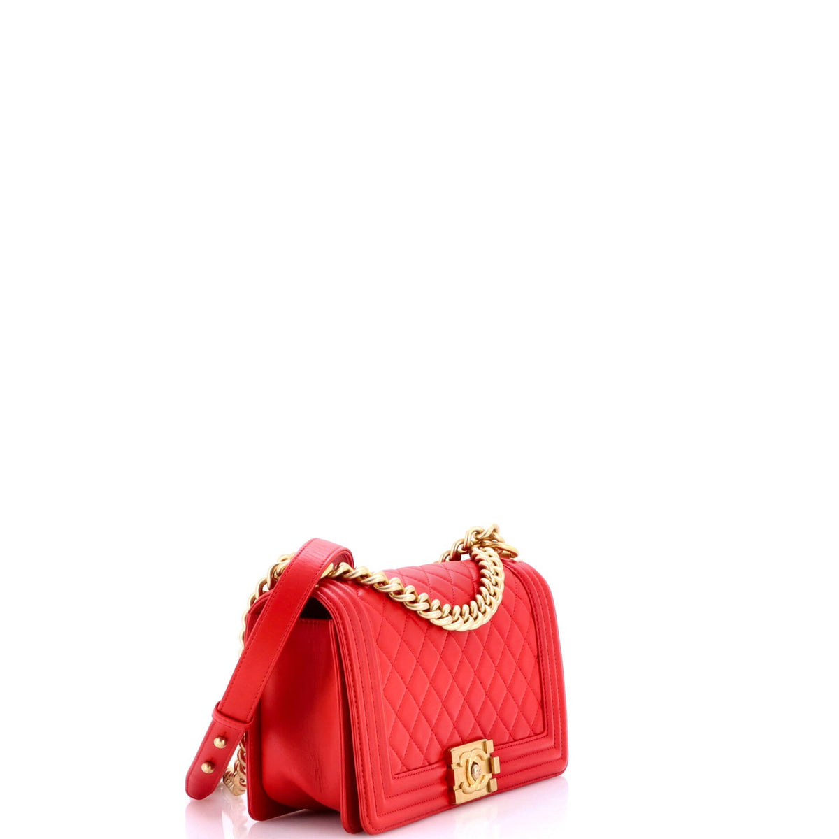 Boy Flap Bag Quilted Lambskin Old Medium