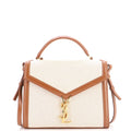Cassandra Top Handle Bag Canvas with Leather Medium