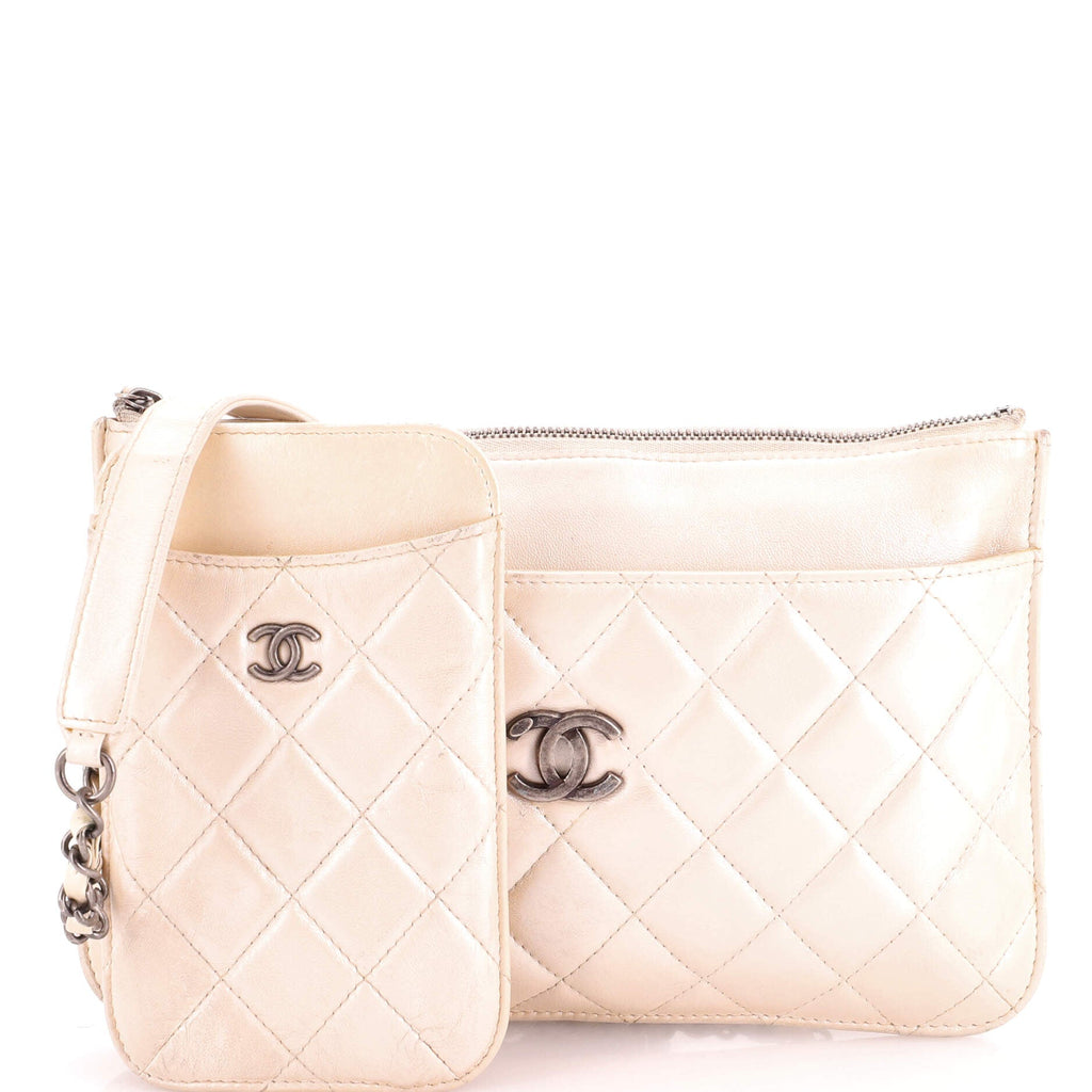 Multi Pochette Crossbody Bag Quilted Lambskin Medium