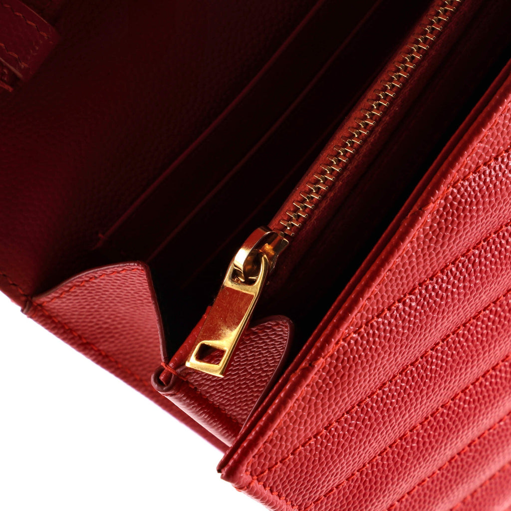Classic Monogram Wallet on Chain Matelasse Chevron Leather Medium