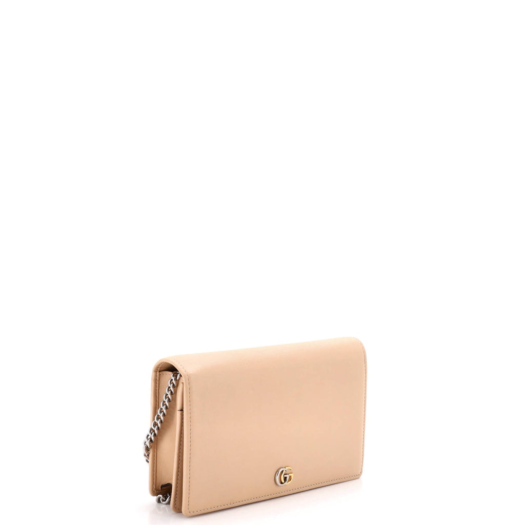 Petite GG Marmont Chain Wallet Leather Mini
