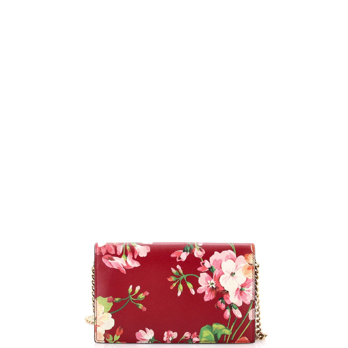 Icon Wallet on Chain Blooms Print Leather