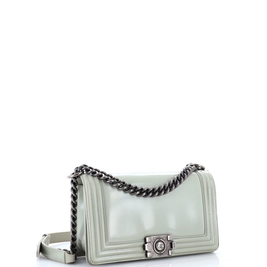 Reverso Boy Flap Bag Glazed Calfskin Old Medium