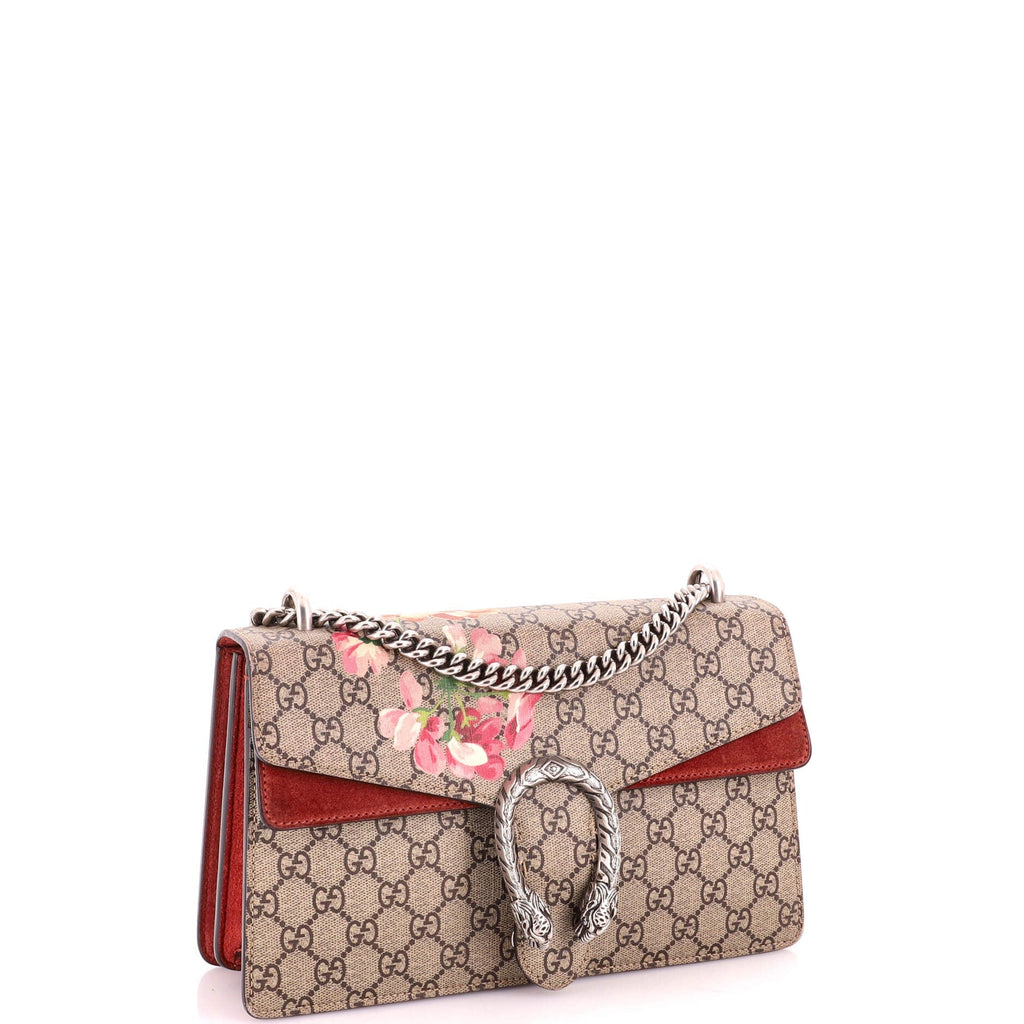 Dionysus Bag Blooms Print GG Coated Canvas Small
