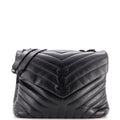 Loulou Shoulder Bag Matelasse Chevron Leather Medium